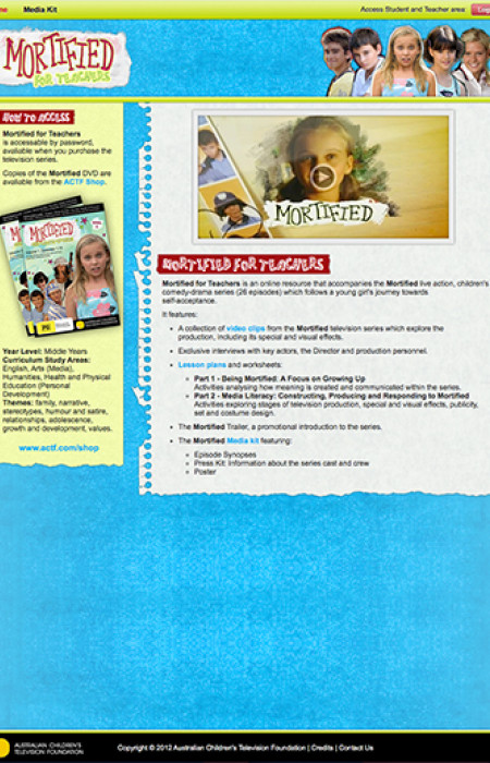 Mortified for Teachers - Website Access